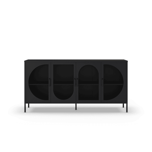 Aparador TAYRA com 4 portas cor preto