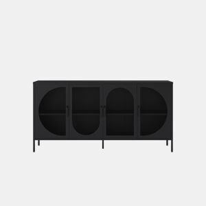 Aparador TAYRA com 4 portas cor preto