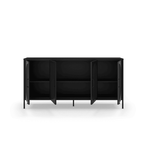 Aparador TAYRA com 4 portas cor preto