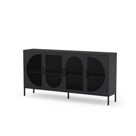 Aparador TAYRA com 4 portas cor preto