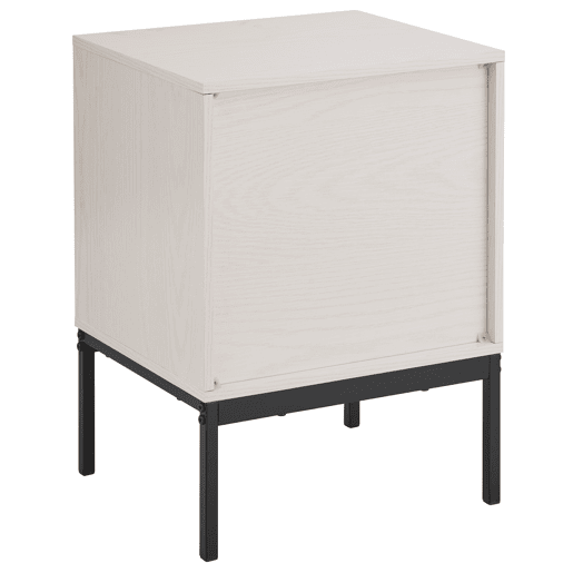 Mesa de cabeceira KARO com 2 gavetas cor bege