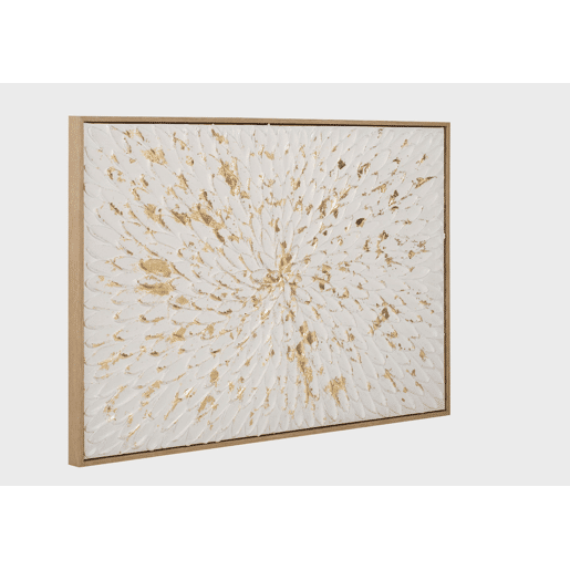 Pintura original emoldurada GOLDEN PETALS 60x90cm