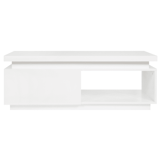 Mesa de centro LUMORA branco brilho com iluminação LED integrada Mesa de centro LUMORA branco brilho com iluminação LED integrada