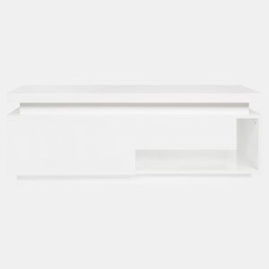 Mesa de centro LUMORA branco brilho com iluminação LED integrada