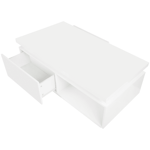 Mesa de centro LUMORA branco brilho com iluminação LED integrada Mesa de centro LUMORA branco brilho com iluminação LED integrada