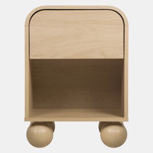 Mesa de cabeceira ROUNDY cor natural