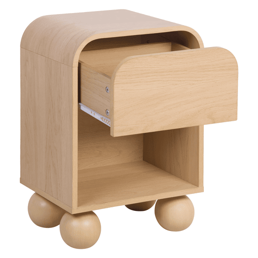 Mesa de cabeceira ROUNDY cor natural Mesa de cabeceira ROUNDY cor natural
