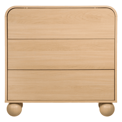 Cómoda ROUNDY 3 gavetas cor natural Cómoda ROUNDY 3 gavetas cor natural