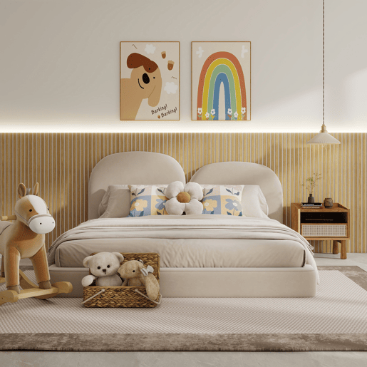Set de 2 painéis acústicos NORDIC 60,5x120cm areia e madeira