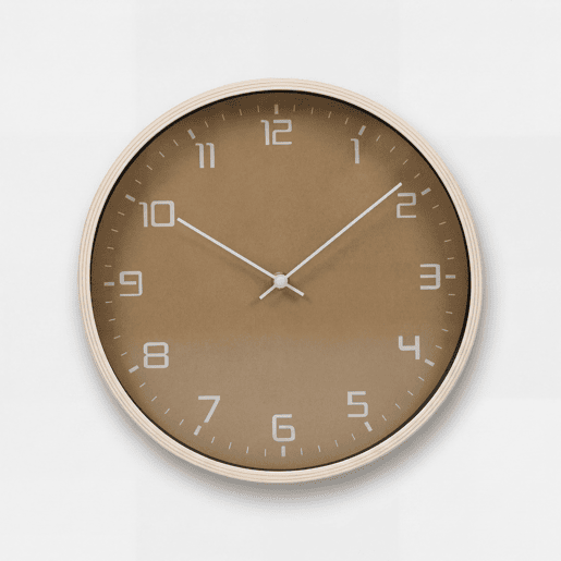 Relógio de parede MID BROWN 30cm plástico castanho