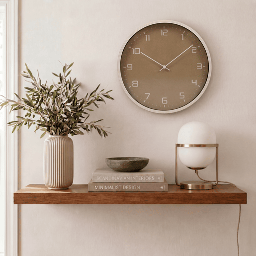Relógio de parede MID BROWN 30cm plástico castanho