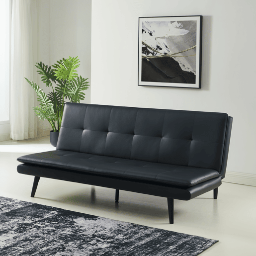 Sofá cama 3 lugares BIBU cor preto