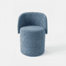 Puff mini GUBI 73x45x48cm cor cinza