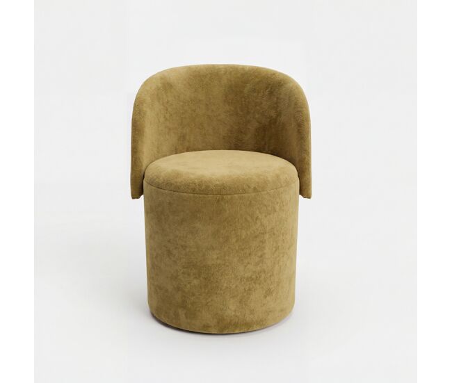 Puff minisillón gubi 73x45x48cm color marrón - conforama