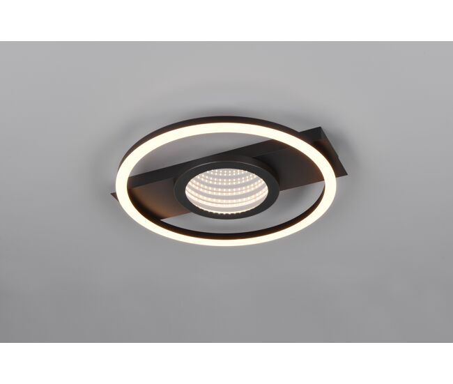 Plafón wheeler led 16w 35x33cm negro