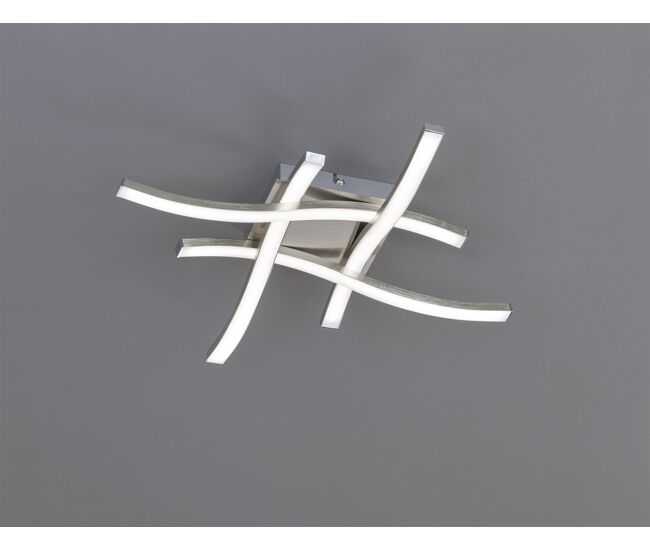 Plafón route 4 led 5w 46x46cm plata