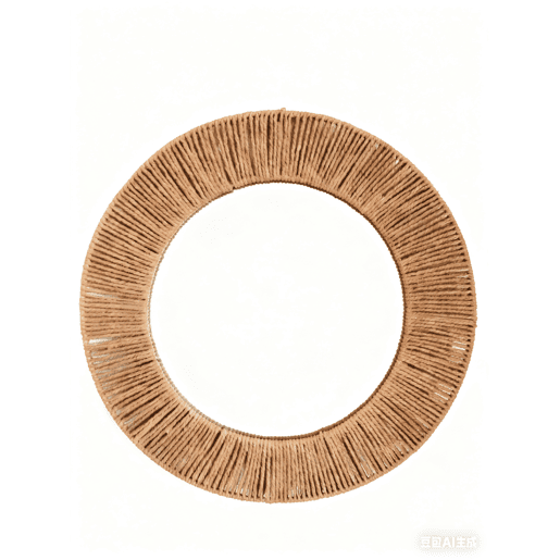 Espelho de parede ADDA 60cm de diâmetro fibra natural