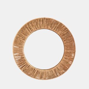 Espelho de parede ADDA 60cm de diâmetro fibra natural