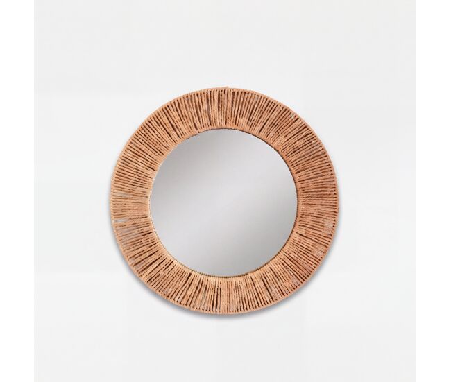 Espejo de pared adda diámetro 60cm fibra natural