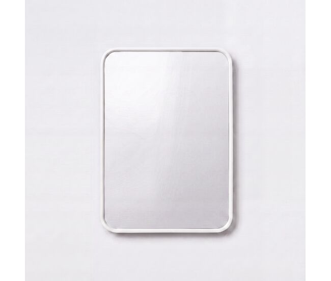 Espejo de pared nilo 70x45cm aluminio blanco