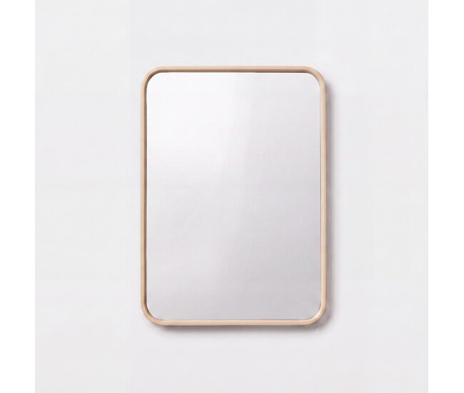Espejo de pared nilo 70x45cm aluminio arena