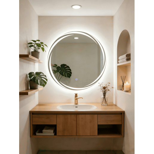 Espelho de parede GALAXY LED 24w diâmetro de 70cm Espelho de parede GALAXY LED 24w diâmetro de 70cm