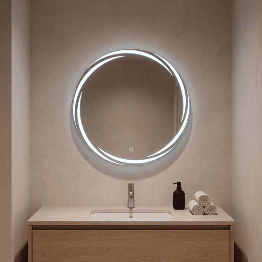 Espelho de parede GALAXY LED 24w diâmetro de 70cm Espelho de parede GALAXY LED 24w diâmetro de 70cm