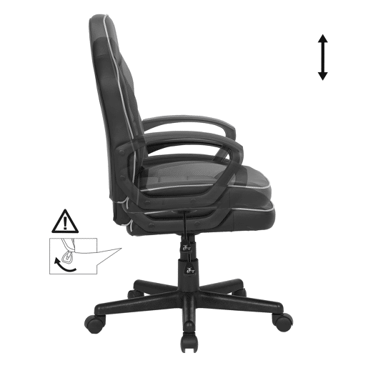 Cadeira gaming YF-0556G cor preto e cinza Cadeira gaming YF-0556G cor preto e cinza