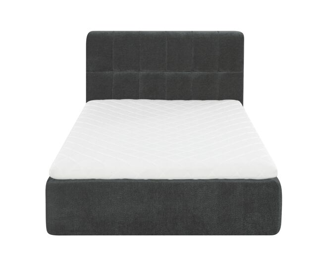 Cama más colchón más cabecero 150x190cm all in one gris