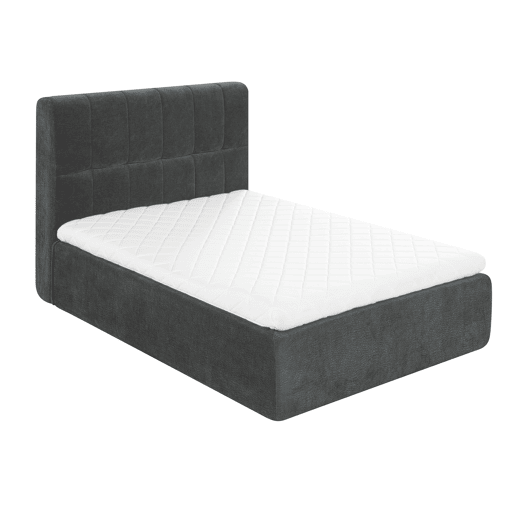 Cama completa enrolado 160x200cm ALL IN ONE cinza