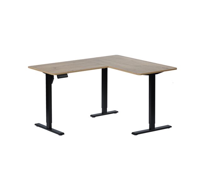 Mesa de escritorio marcian esquinero 120x74x140cm roble - conforama