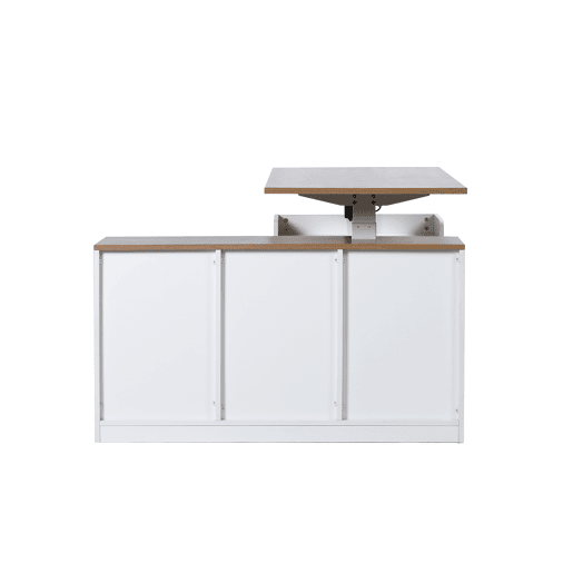 Secretária TANAMAZE 160x74x110cm branco e carvalho