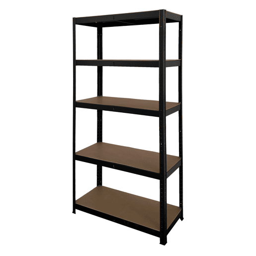 Estante AMY 90x180x40cm com 5 prateleiras preto
