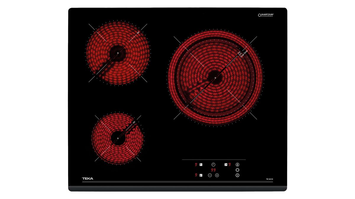 Placa vitrocerámica TEKA TZ 6315 3 zonas 60cm negra