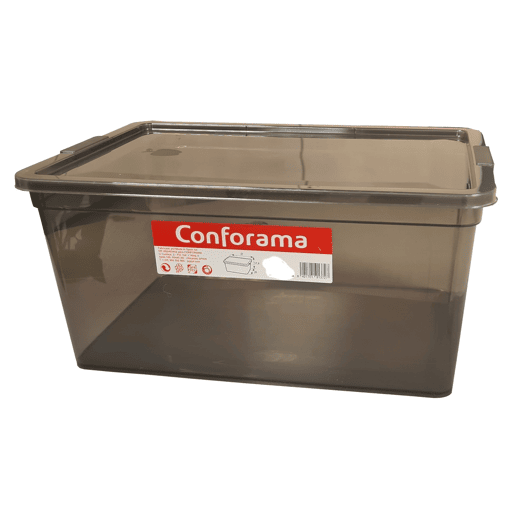 Caixa ORDENACIÓN plástico 18 litros cor fumado