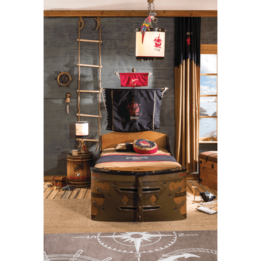 Cama pirata HOOK 90x190cm castanho