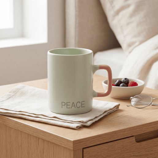 Chávena de café LOVEAPEACE 180cc em cores sortidas