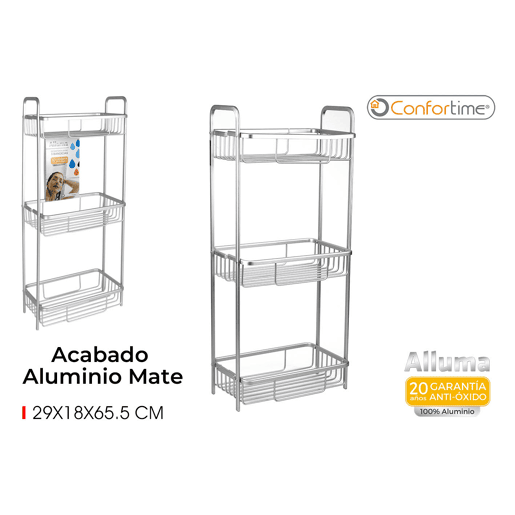 Estante de casa de banho ALLUMA 3 prateleiras 65,5x18x29cm