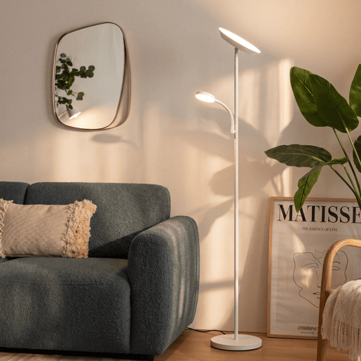 Candeeiro de pé SPECTRE LED 17W 6500K 178x25x25cm branco Candeeiro de pé SPECTRE LED 17W 6500K 178x25x25cm branco