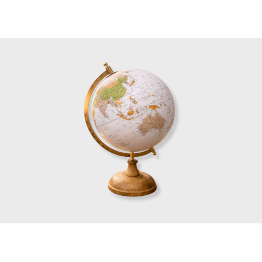 Figura GLOBO TERRÁQUEO 15cm branco