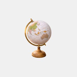 Figura GLOBO TERRÁQUEO 15cm branco