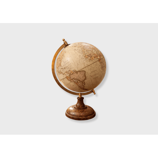 Figura GLOBO TERRÁQUEO 15cm bege Figura GLOBO TERRÁQUEO 15cm bege