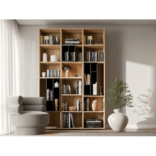 Estante de 6 compartimentos 49,7x230,1cm para livraria HARMONIA