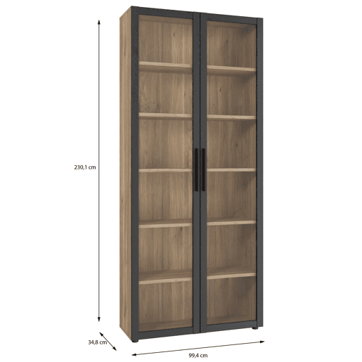 Vitrine 2 portas para estante HARMONIA