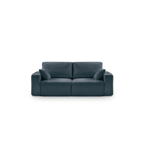 Sofá 3 lugares 214cm ROUND cor azul