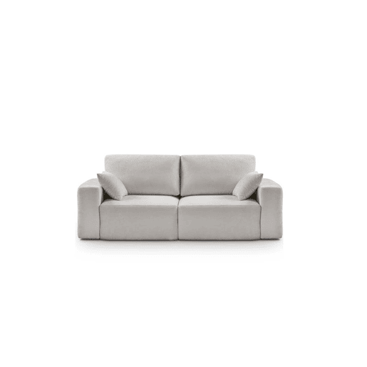 Sofá 3 lugares 194cm ROUND cor cinza claro
