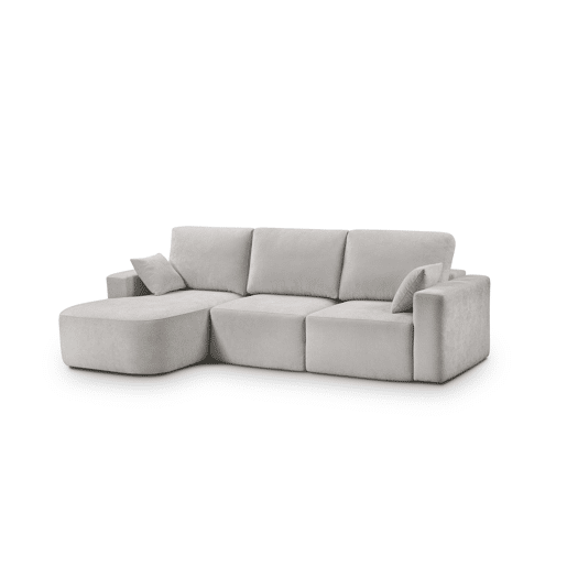 Chaise longue esquerda 294cm ROUND cor cinza claro