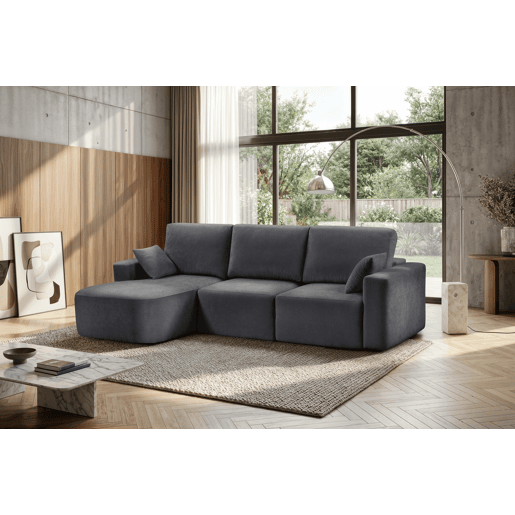 Chaise longue esquerda 294cm ROUND cor antracite Chaise longue esquerda 294cm ROUND cor antracite