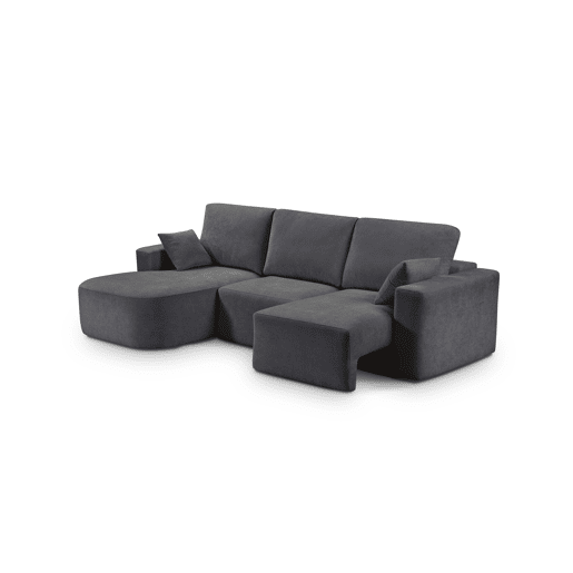 Chaise longue esquerda 294cm ROUND cor antracite Chaise longue esquerda 294cm ROUND cor antracite