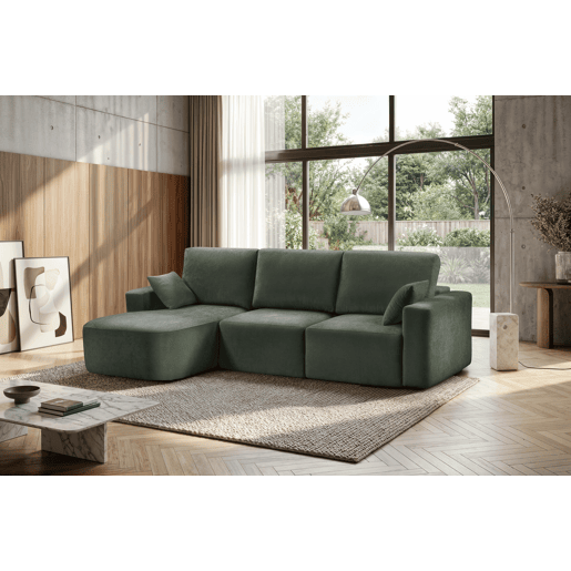 Chaise longue esquerda 294cm ROUND cor verde
